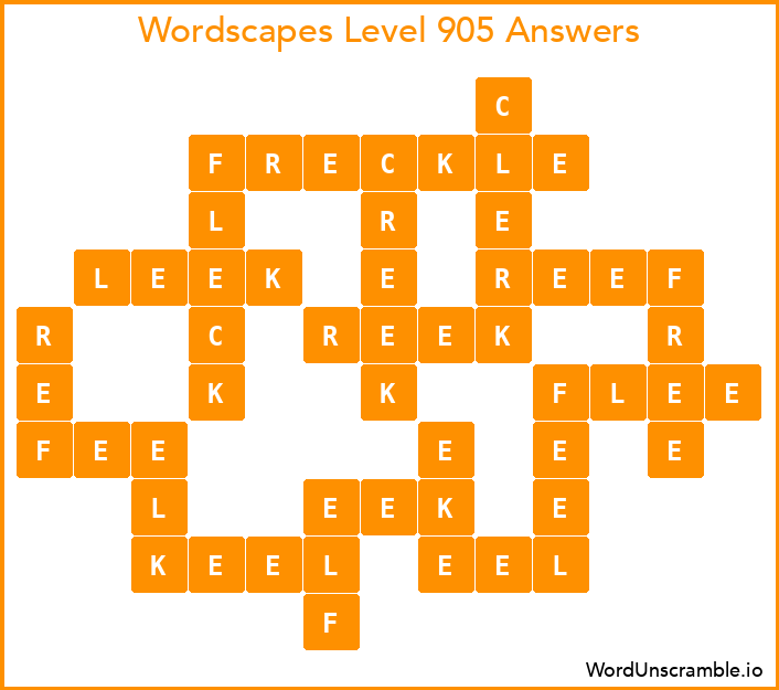 Wordscapes Level 905 Answers