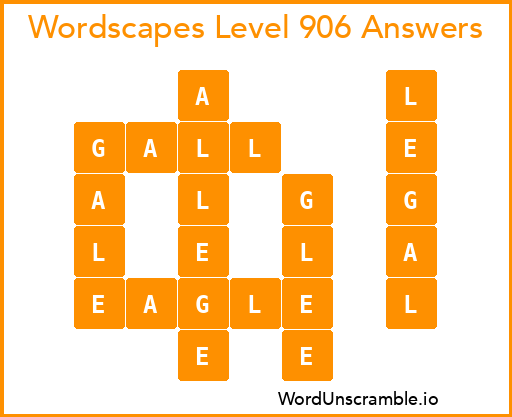 Wordscapes Level 906 Answers