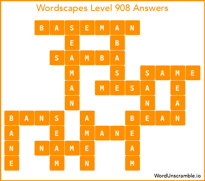 Wordscapes Level 908 Answers