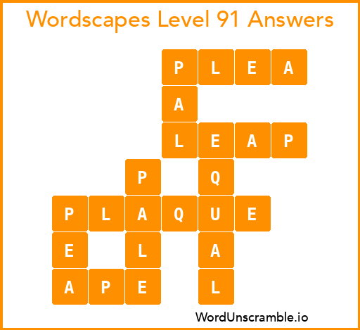 Wordscapes Level 91 Answers