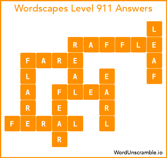 Wordscapes Level 911 Answers