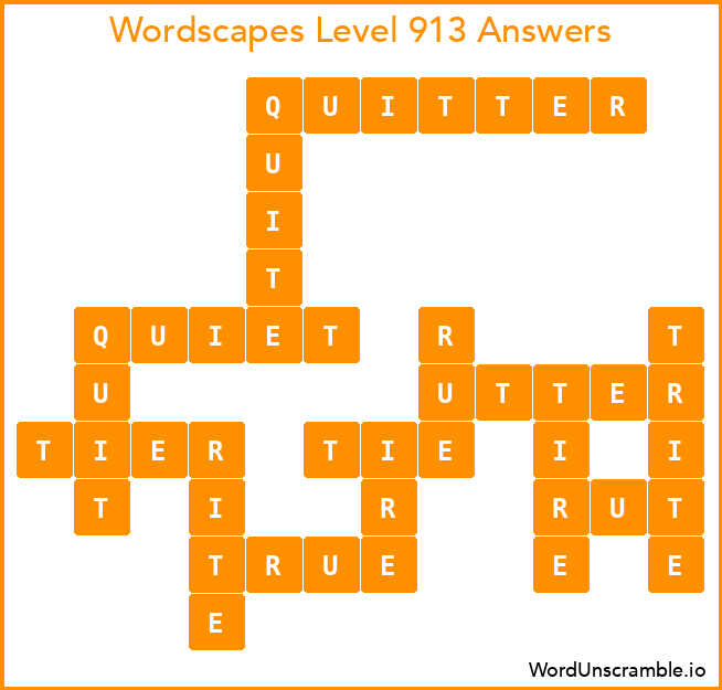 Wordscapes Level 913 Answers