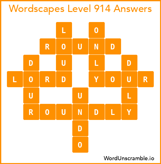 Wordscapes Level 914 Answers