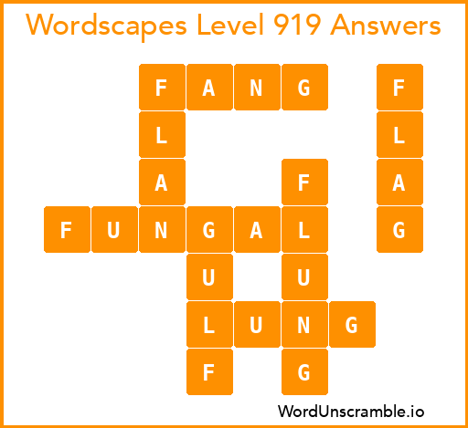 Wordscapes Level 919 Answers