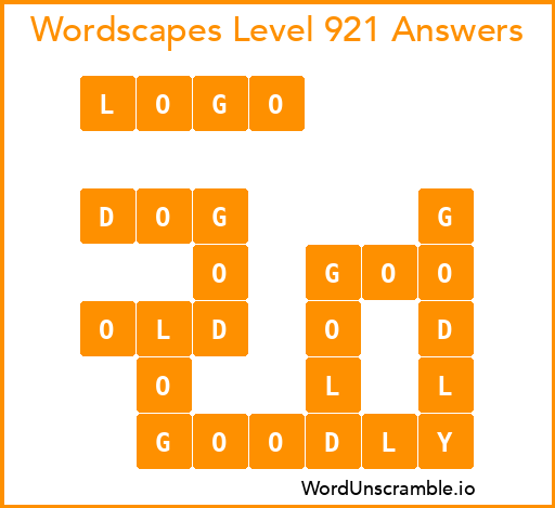 Wordscapes Level 921 Answers