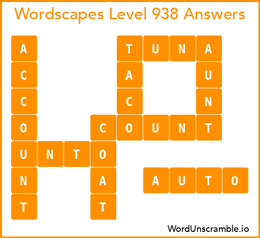 Wordscapes Level 938 Answers