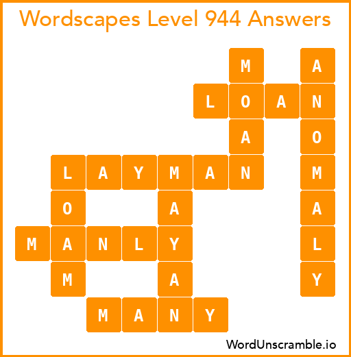 Wordscapes Level 944 Answers