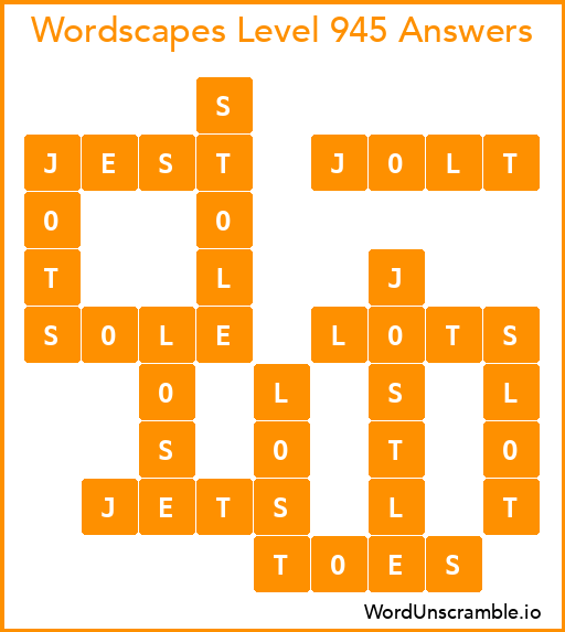 Wordscapes Level 945 Answers