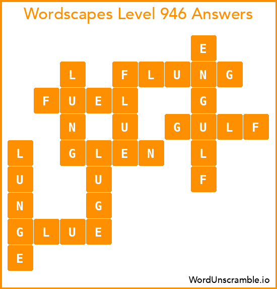 Wordscapes Level 946 Answers