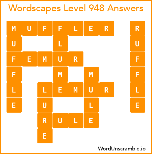 Wordscapes Level 948 Answers