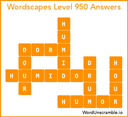 Wordscapes Level 950 Answers