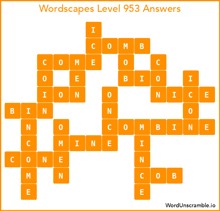 Wordscapes Level 953 Answers