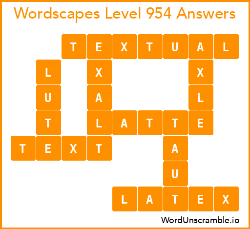 Wordscapes Level 954 Answers