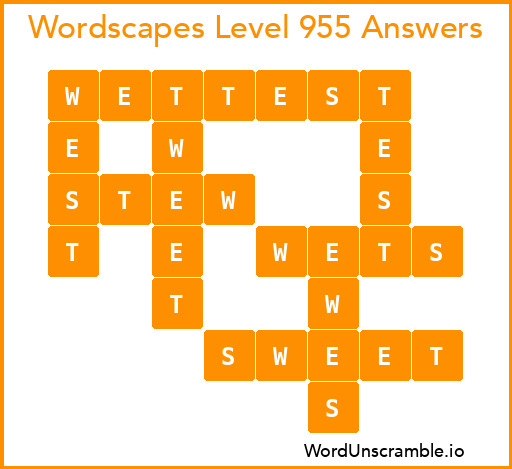 Wordscapes Level 955 Answers