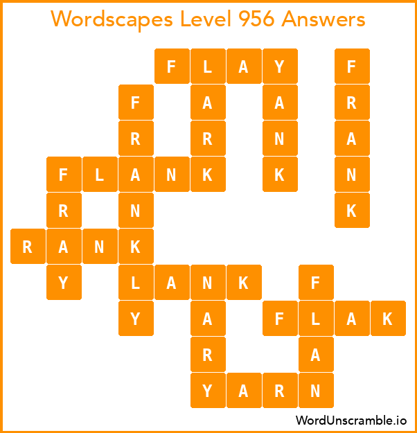 Wordscapes Level 956 Answers