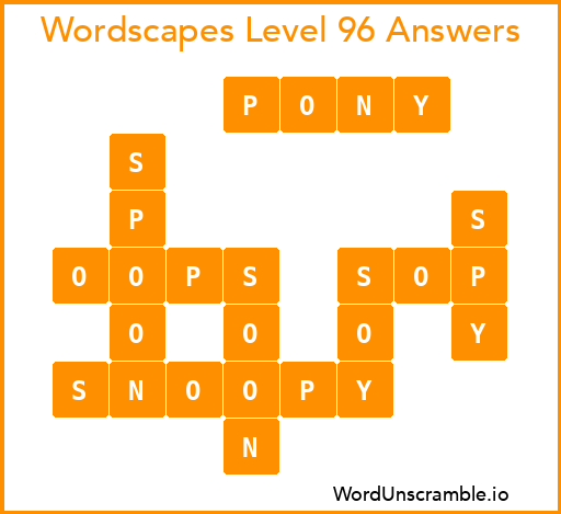 Wordscapes Level 96 Answers