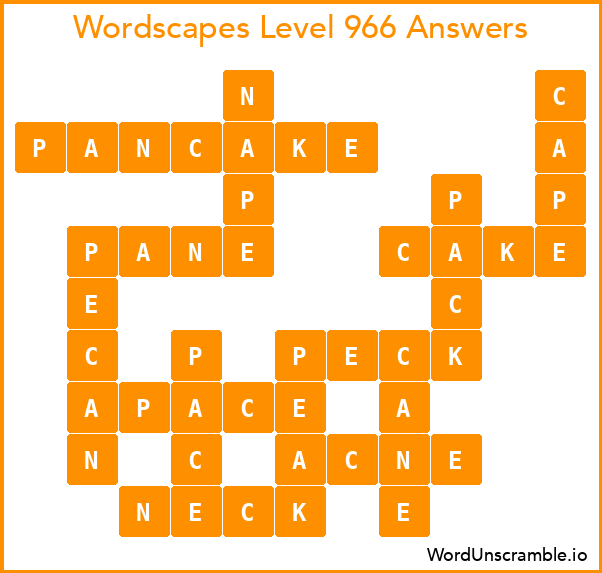 Wordscapes Level 966 Answers