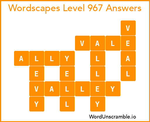 Wordscapes Level 967 Answers