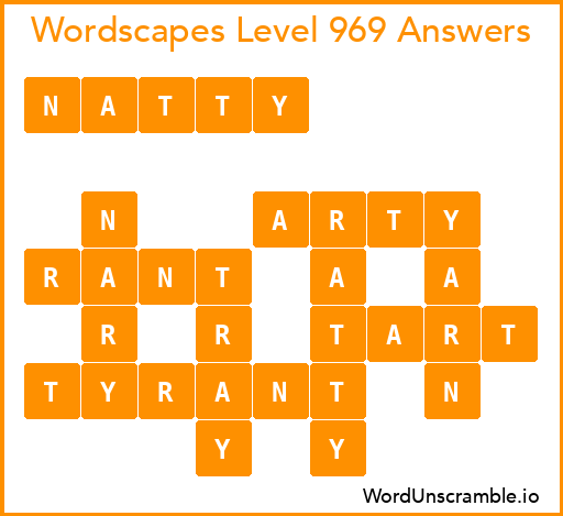 Wordscapes Level 969 Answers