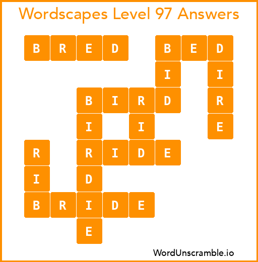 Wordscapes Level 97 Answers