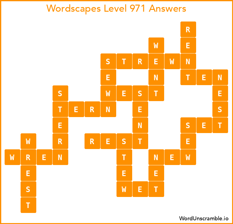 Wordscapes Level 971 Answers