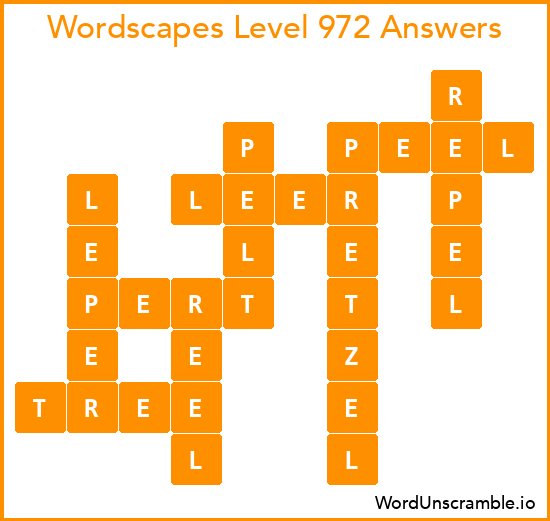 Wordscapes Level 972 Answers
