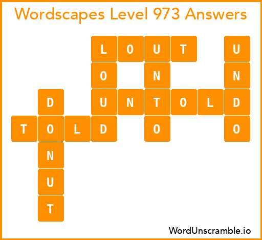 Wordscapes Level 973 Answers