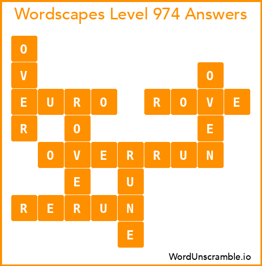 Wordscapes Level 974 Answers