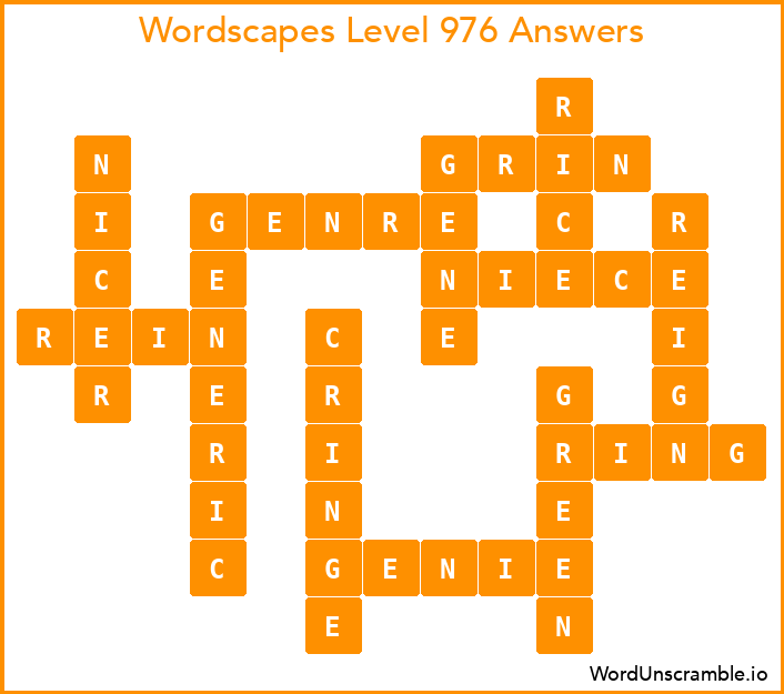 Wordscapes Level 976 Answers