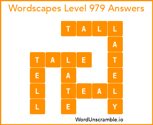 Wordscapes Level 979 Answers