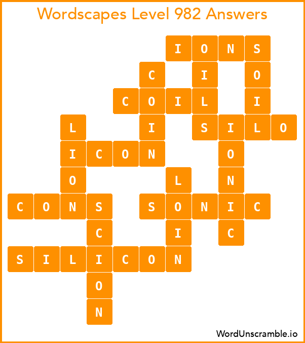 Wordscapes Level 982 Answers