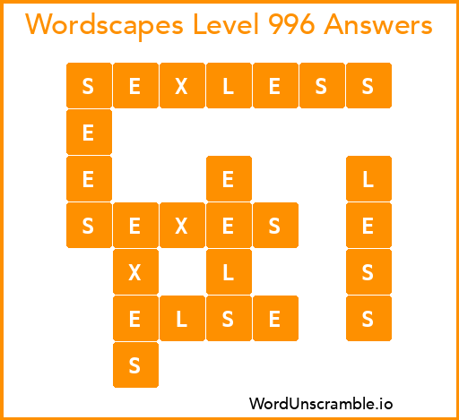 Wordscapes Level 996 Answers