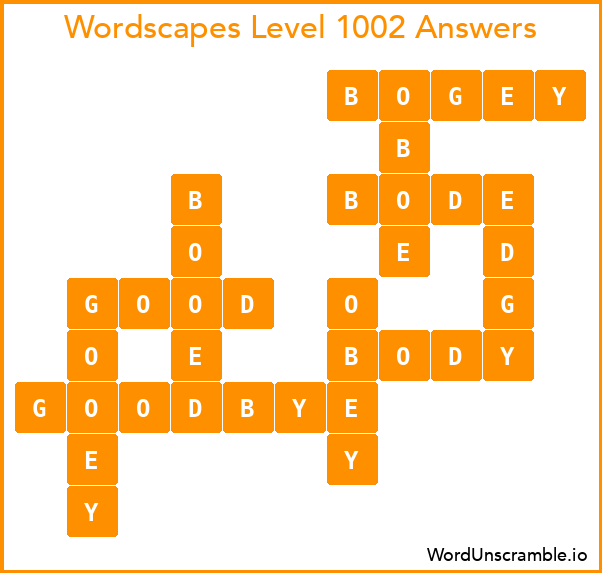 Wordscapes Level 1002 Answers