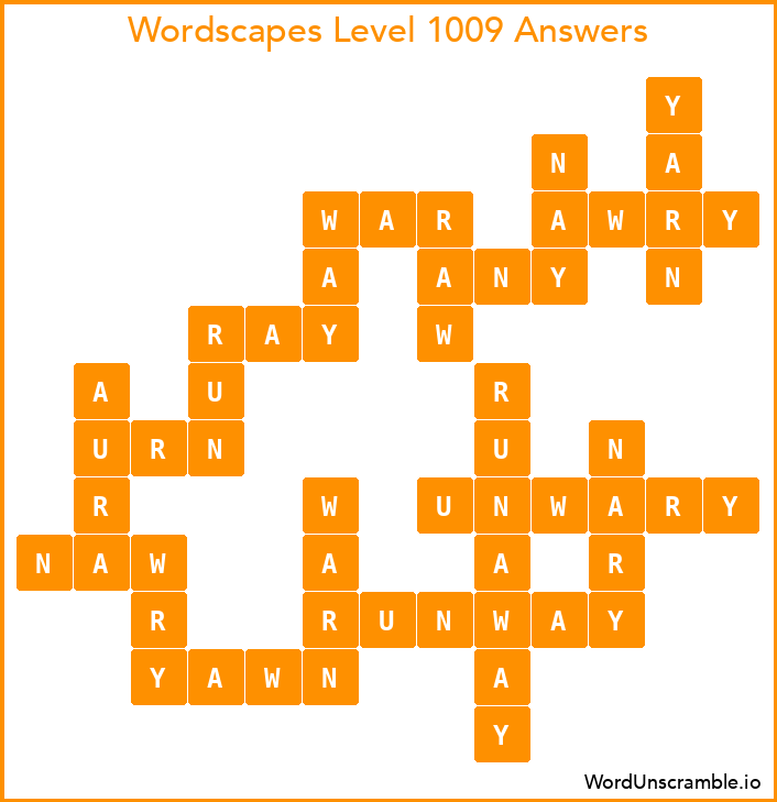 Wordscapes Level 1009 Answers