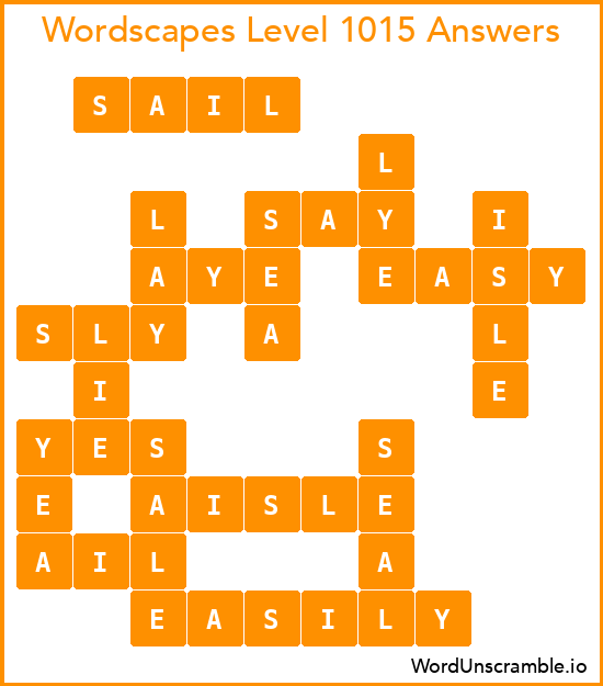 Wordscapes Level 1015 Answers