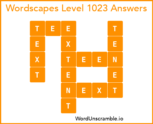 Wordscapes Level 1023 Answers