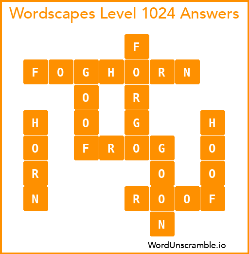 Wordscapes Level 1024 Answers