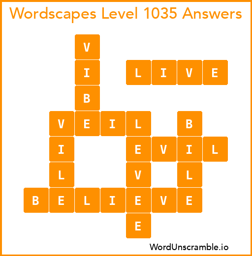 Wordscapes Level 1035 Answers