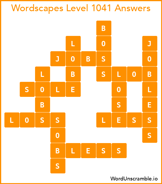 Wordscapes Level 1041 Answers