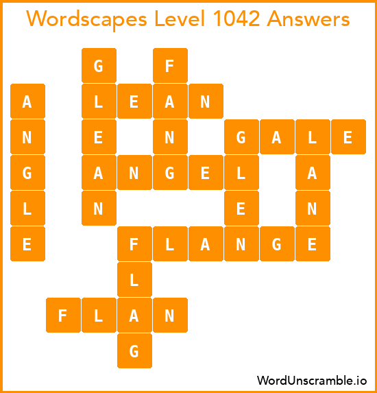 Wordscapes Level 1042 Answers