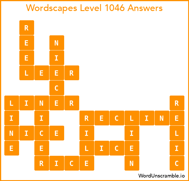 Wordscapes Level 1046 Answers