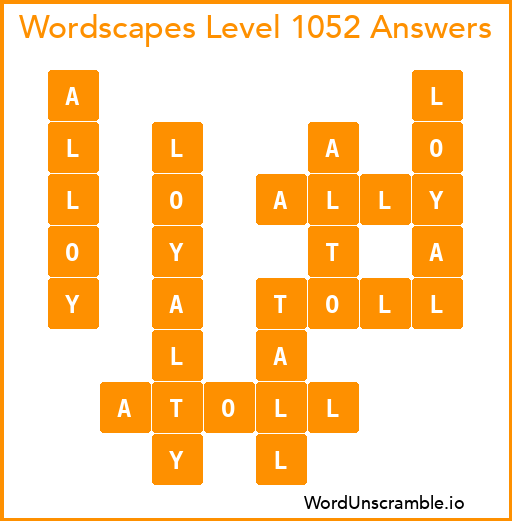 Wordscapes Level 1052 Answers