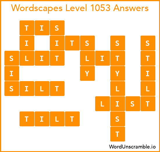 Wordscapes Level 1053 Answers