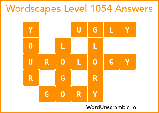 Wordscapes Level 1054 Answers