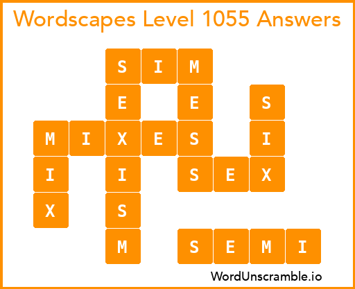Wordscapes Level 1055 Answers