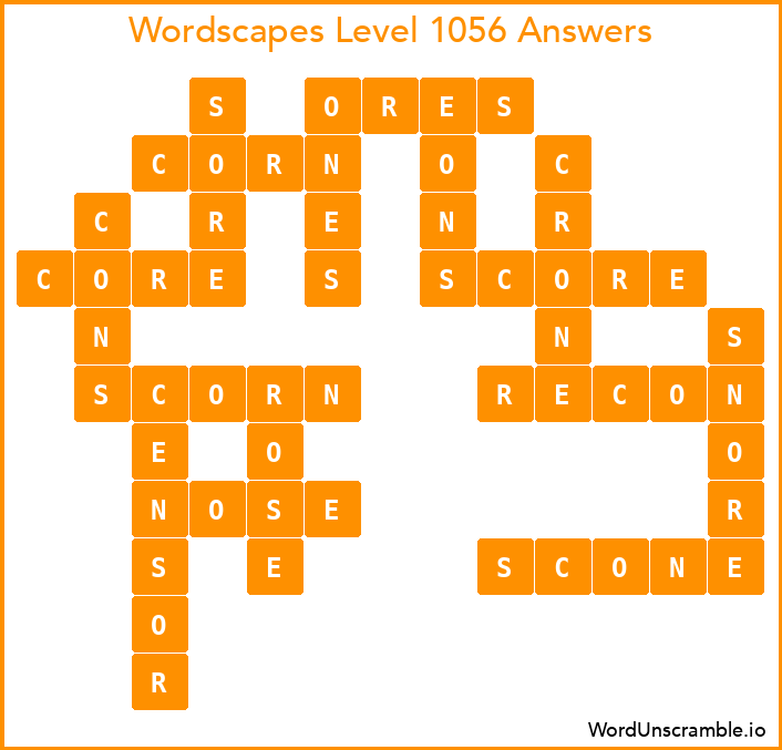 Wordscapes Level 1056 Answers