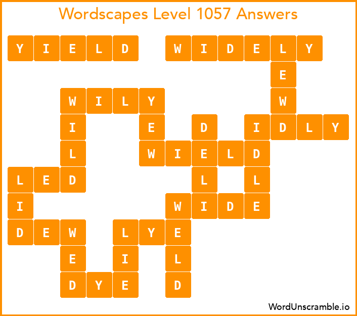 Wordscapes Level 1057 Answers
