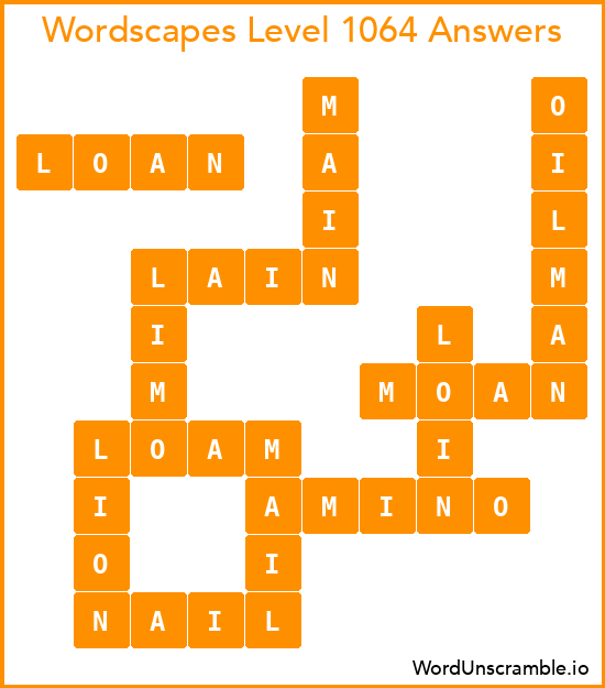 Wordscapes Level 1064 Answers