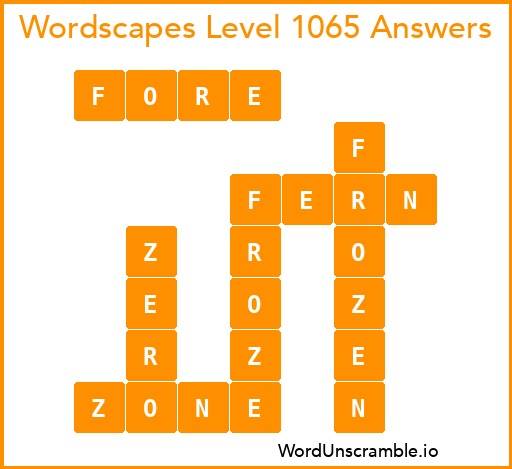 Wordscapes Level 1065 Answers