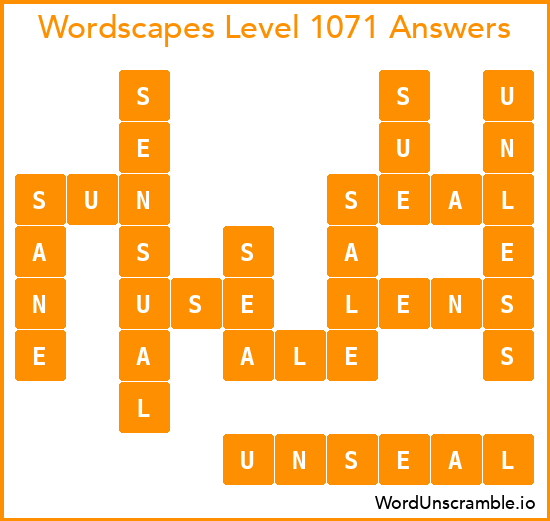 Wordscapes Level 1071 Answers